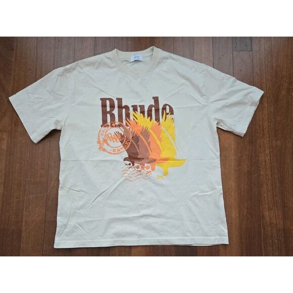 Rhude Stamp Eagle Tshirt Sz Xl Hiphop Streetwear - Picture 1 of 8